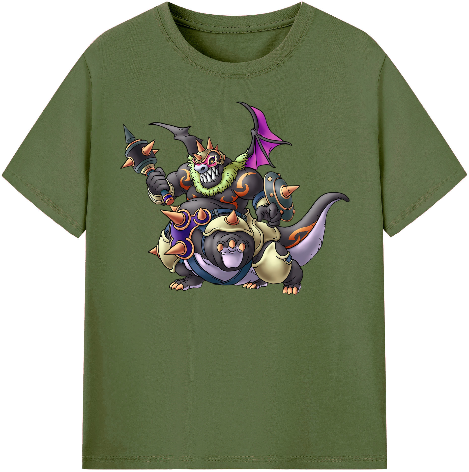 （画像用） ドラゴンクエスト Doragon Kuesuto Dragon Quest 綿100％半袖Tシャツ（フロントプリント）
